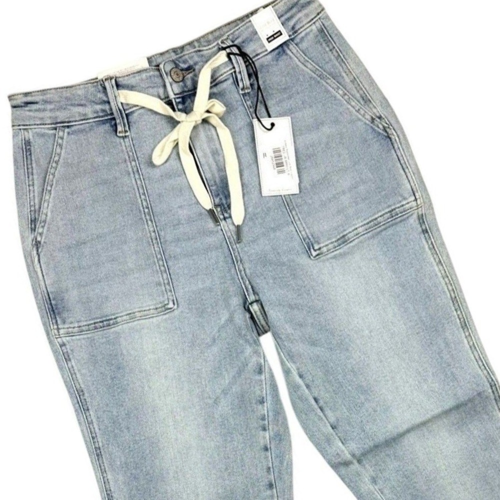 Judy Blue Jogger Size 5 / 29" waist Women Light Blue High Waist Drawstring Denim
